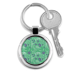 Folk Floral Pattern  Abstract Flowers Print  Seamless Pattern Key Chain (round) by Eskimos