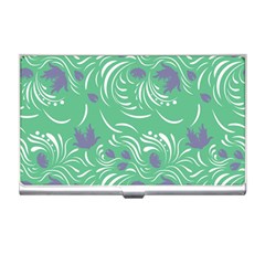 Folk Floral Pattern  Abstract Flowers Print  Seamless Pattern Business Card Holder by Eskimos