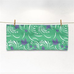 Folk Floral Pattern  Abstract Flowers Print  Seamless Pattern Hand Towel by Eskimos