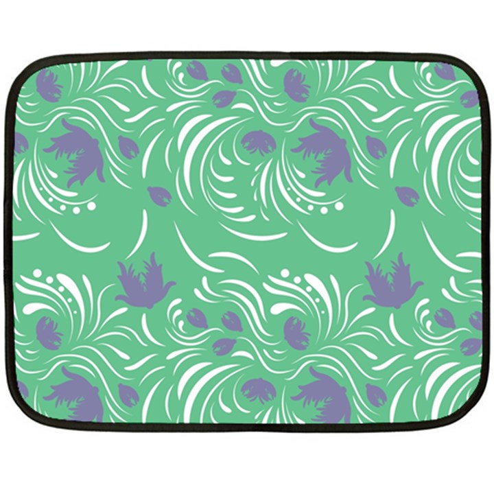 Folk floral pattern. Abstract flowers print. seamless pattern Double Sided Fleece Blanket (Mini) 