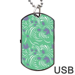 Folk Floral Pattern  Abstract Flowers Print  Seamless Pattern Dog Tag Usb Flash (two Sides) by Eskimos