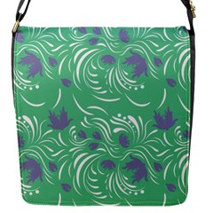 Folk Floral Pattern  Abstract Flowers Print  Seamless Pattern Flap Closure Messenger Bag (s) by Eskimos