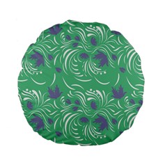 Folk Floral Pattern  Abstract Flowers Print  Seamless Pattern Standard 15  Premium Flano Round Cushions