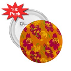 Folk Floral Pattern  Abstract Flowers Print  Seamless Pattern 2 25  Buttons (100 Pack)  by Eskimos