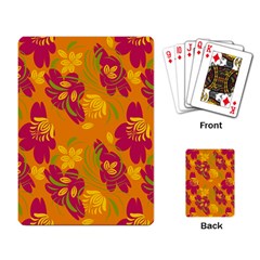 Folk Floral Pattern  Abstract Flowers Print  Seamless Pattern Playing Cards Single Design (rectangle) by Eskimos