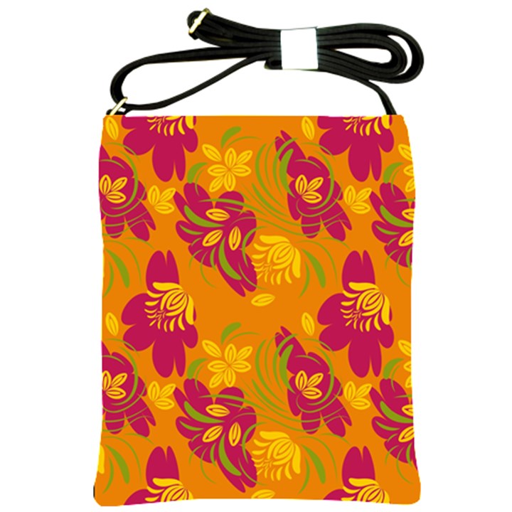 Folk floral pattern. Abstract flowers print. seamless pattern Shoulder Sling Bag