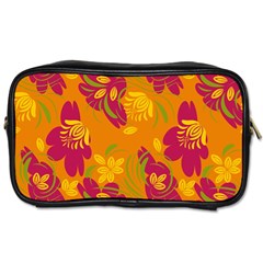 Folk Floral Pattern  Abstract Flowers Print  Seamless Pattern Toiletries Bag (one Side) by Eskimos