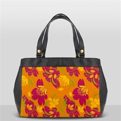 Folk Floral Pattern  Abstract Flowers Print  Seamless Pattern Oversize Office Handbag by Eskimos