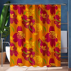 Folk Floral Pattern  Abstract Flowers Print  Seamless Pattern Shower Curtain 60  X 72  (medium)  by Eskimos