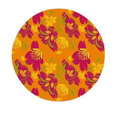 Folk Floral Pattern  Abstract Flowers Print  Seamless Pattern Mini Round Pill Box (pack Of 5)