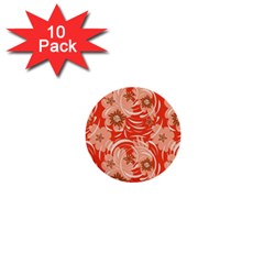 Folk Floral Pattern  Abstract Flowers Print  Seamless Pattern 1  Mini Buttons (10 Pack)  by Eskimos