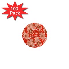 Folk Floral Pattern  Abstract Flowers Print  Seamless Pattern 1  Mini Buttons (100 Pack)  by Eskimos