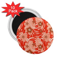 Folk Floral Pattern  Abstract Flowers Print  Seamless Pattern 2 25  Magnets (10 Pack)  by Eskimos