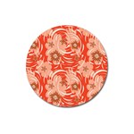 Folk floral pattern. Abstract flowers print. seamless pattern Magnet 3  (Round) Front