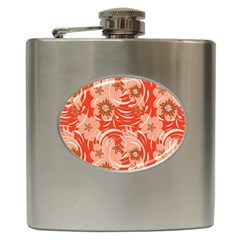 Folk Floral Pattern  Abstract Flowers Print  Seamless Pattern Hip Flask (6 Oz) by Eskimos