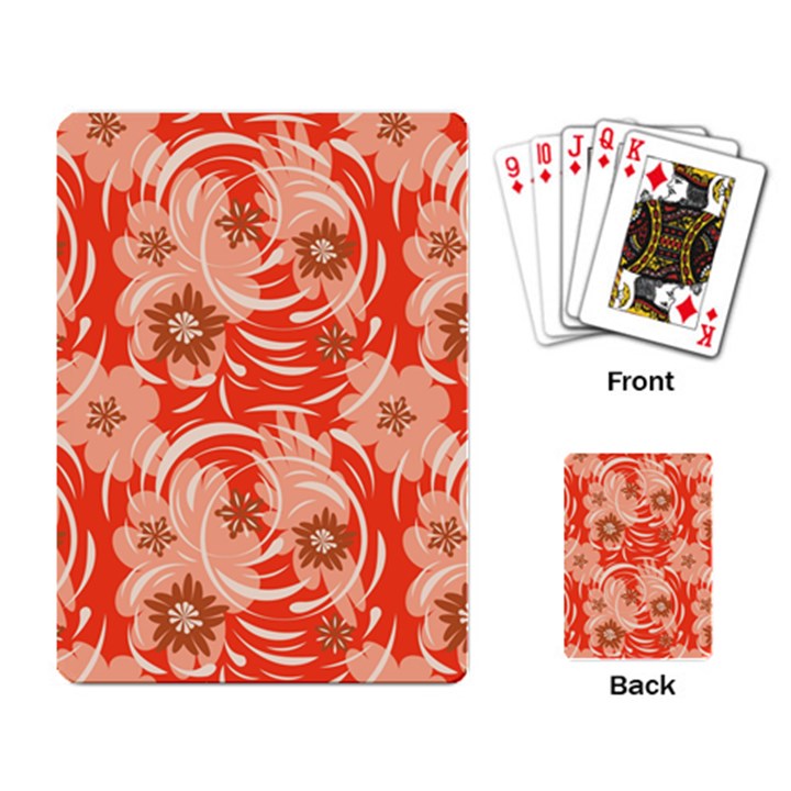 Folk floral pattern. Abstract flowers print. seamless pattern Playing Cards Single Design (Rectangle)