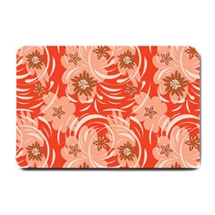 Folk Floral Pattern  Abstract Flowers Print  Seamless Pattern Small Doormat  by Eskimos