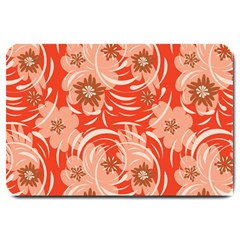 Folk Floral Pattern  Abstract Flowers Print  Seamless Pattern Large Doormat  by Eskimos