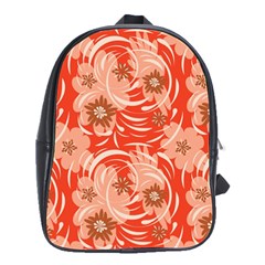 Folk Floral Pattern  Abstract Flowers Print  Seamless Pattern School Bag (large) by Eskimos