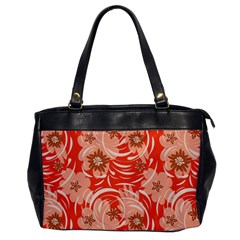 Folk Floral Pattern  Abstract Flowers Print  Seamless Pattern Oversize Office Handbag by Eskimos