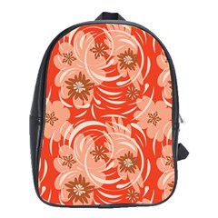 Folk Floral Pattern  Abstract Flowers Print  Seamless Pattern School Bag (xl) by Eskimos