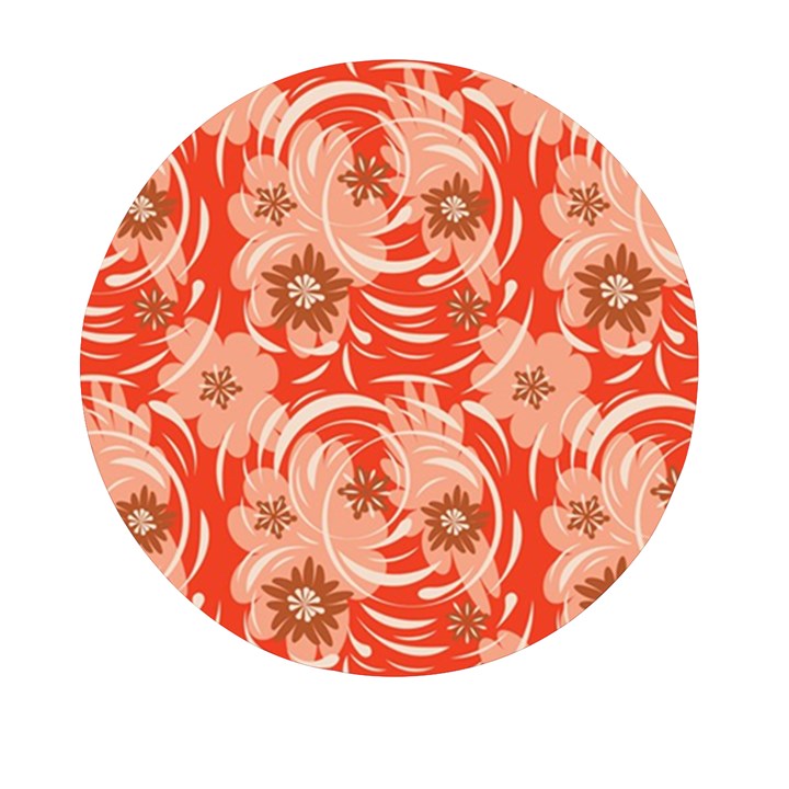 Folk floral pattern. Abstract flowers print. seamless pattern Mini Round Pill Box