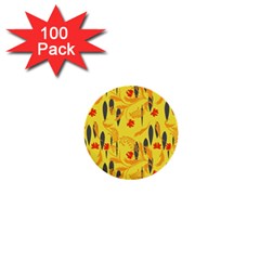 Folk floral pattern. Abstract flowers print. seamless pattern 1  Mini Buttons (100 pack) 