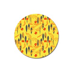 Folk floral pattern. Abstract flowers print. seamless pattern Magnet 3  (Round)