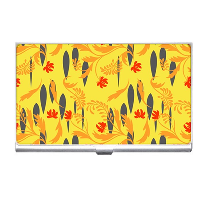 Folk floral pattern. Abstract flowers print. seamless pattern Business Card Holder