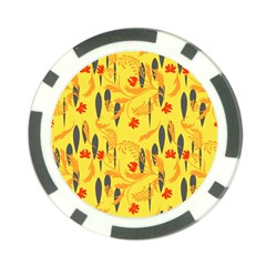 Folk floral pattern. Abstract flowers print. seamless pattern Poker Chip Card Guard (10 pack)