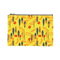 Folk floral pattern. Abstract flowers print. seamless pattern Cosmetic Bag (Large)