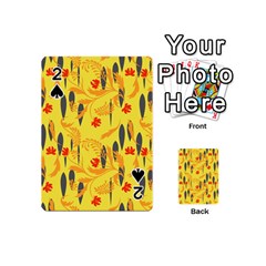 Folk floral pattern. Abstract flowers print. seamless pattern Playing Cards 54 Designs (Mini)