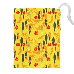 Folk floral pattern. Abstract flowers print. seamless pattern Drawstring Pouch (4XL)