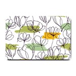 Flower Line Art Color Seamless Pattern Small Doormat  24 x16  Door Mat