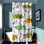 Flower Line Art Color Seamless Pattern Shower Curtain 36  x 72  (Stall)  Curtain(36 X72 ) - 33.26 x66.24  Curtain(36 X72 )