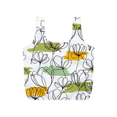 Flower Line Art Color Seamless Pattern Full Print Recycle Bag (s)