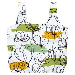 Flower Line Art Color Seamless Pattern Full Print Recycle Bag (xxl) by Kizuneko