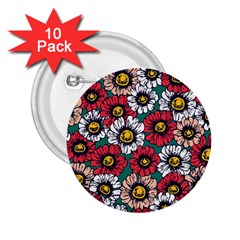 Daisy Colorfull Seamless Pattern 2 25  Buttons (10 Pack)  by Kizuneko