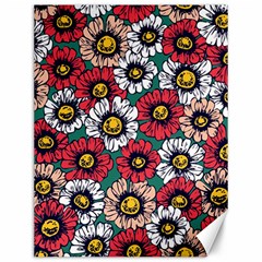 Daisy Colorfull Seamless Pattern Canvas 12  X 16  by Kizuneko