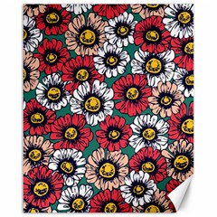 Daisy Colorfull Seamless Pattern Canvas 16  X 20  by Kizuneko