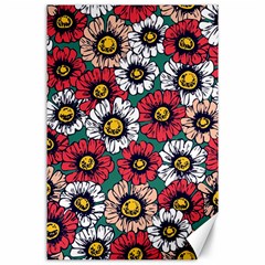 Daisy Colorfull Seamless Pattern Canvas 24  X 36 