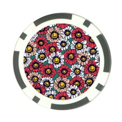 Daisy Colorfull Seamless Pattern Poker Chip Card Guard (10 Pack) by Kizuneko