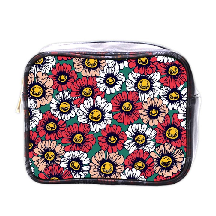 Daisy Colorfull Seamless Pattern Mini Toiletries Bag (One Side)