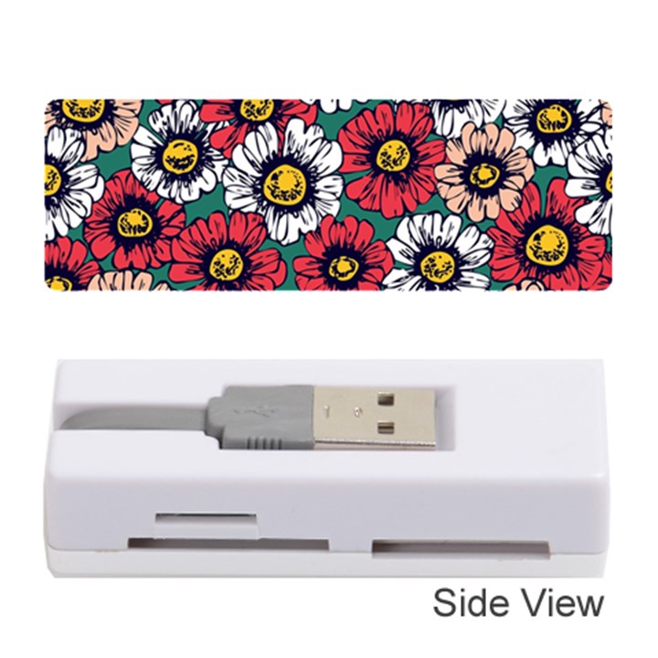 Daisy Colorfull Seamless Pattern Memory Card Reader (Stick)