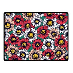 Daisy Colorfull Seamless Pattern Double Sided Fleece Blanket (small)  by Kizuneko