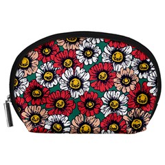 Daisy Colorfull Seamless Pattern Accessory Pouch (large) by Kizuneko