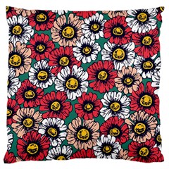 Daisy Colorfull Seamless Pattern Standard Flano Cushion Case (one Side) by Kizuneko