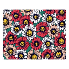 Daisy Colorfull Seamless Pattern Double Sided Flano Blanket (large)  by Kizuneko