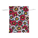 Daisy Colorfull Seamless Pattern Lightweight Drawstring Pouch (S) Front