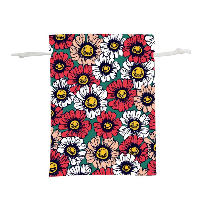 Daisy Colorfull Seamless Pattern Lightweight Drawstring Pouch (S)